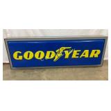 EMB. GOODYEAR CAN SIGN 73X25 W/ 7" CAN
