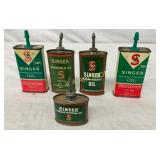 LOT (5) SINGER OILERS 4OZ-1 1/2OZ