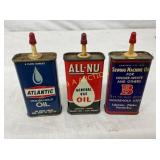 (3) 4OZ OILERS ATLANTIC,ALL-NU,BEGA