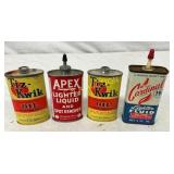 (4) 4OZ OILERS CARDINAL,TIZ TWIK,APEX