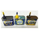 (3) 4OZ OILERS DRIPLESS, LOCK EASE