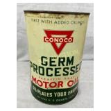 5QT. CONOCO GERM MOTOR OIL CAN