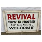 SST REVIVAL NOW IN PROGRESS SIGN 36 1/2X24 1/2