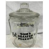 TOMS PEANUT JAR W/ BLACK LETTERS 7X10