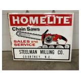 EMB. SST HOMELITE CHAIN SAWS DEALER SIGN 58X46