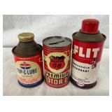 (3) CANS PHILLIPS 66 OIL BANK,4OZ TOP-C-LUBE,6OZ