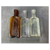 (3) EARLY HENDERSON NC MEDICINE BOTTLES
