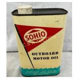 QT. SOHIO OUTBOARD MOTOR OIL CAN