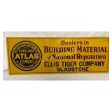 SST EMB. PORTLAND ATLAS CEMENT SIGN 28X10