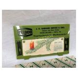 NOS 1969 TEXACO VESTA VA CALENDAR W/ BOX 5X3