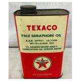 QT TEXACO PALE SEMAPHORE OIL CAN