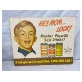 CB HEY MOM SOFT DRINKS SIGN 21 1/2X17