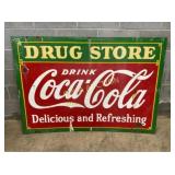 DSP COCA COLA DRUGSTORE SWINGER SIGN 60X42