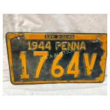 EMB 1944 PENN LIC. PLATE 11X6