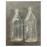 (2) 4OZ, 6OZ ASHEVILLE NC MEDICINE BOTTLES