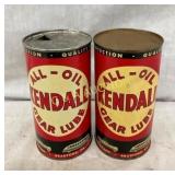 (2) 1LB KENDALL GEAR LUBE CANS W/ CARS