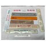 LOT ADVERTISING RULERS SEARS,NAPA,LITTLE RIVER