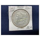 1886 Morgan Silver Dollar in Approximate AU Condit
