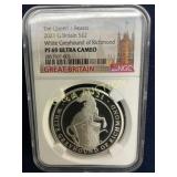 2021 Great Britain ï¿½2 The Queenï¿½s Beasts White Gre