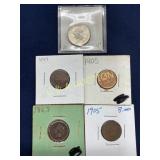 Collection of U.S. Coins, Including 1863, 1899, an