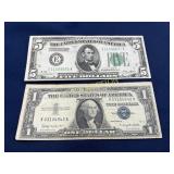 Series 1953 Five-Dollar Silver Certificate and Ser