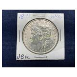 1891 Morgan Silver Dollar Coin, United States Mint