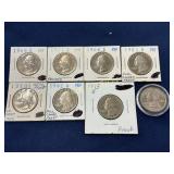 Set of 8 U.S. Proof and Mint State Washington Quar