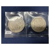 Pair of 1901 Morgan Silver Dollars in Protective S