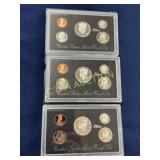 Set of 3 United States Mint Silver Proof Sets (199