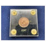 1904 Indian Head Cent in Protective Lucite Display