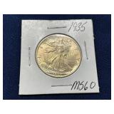 1935 Walking Liberty Half Dollar MS60
