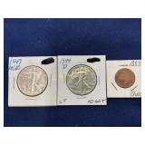 1947 Walker Half Dollar, 1944-D Walker Half Dollar