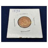 1893 United States Indian Head One Cent Coin in Pr