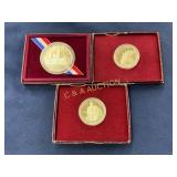 Set of Three United States Commemorative Coins in