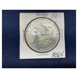 1885 Morgan Silver Dollar in Display Holder