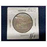 1865 Liberty Seated Half Dollar Coin in XF Conditi