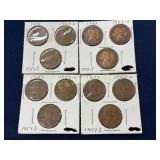 Set of 12 Lincoln Wheat Pennies, 1953-1954 Mint Ma