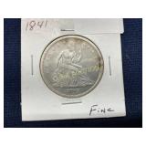 1841 Seated Liberty Half Dollar, Fine Condition