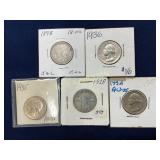 Lot of Various Early U.S. Coins Including Quarters