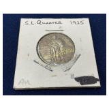 1925 Standing Liberty Quarter in Cardboard Holder