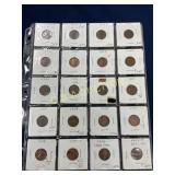Twenty Encased U.S. Wheat Pennies in Coin Sleeves