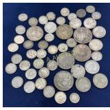 Collection of Assorted World Coins, Mixed Dates an