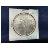1896 Morgan Silver Dollar, MS63 Graded, United Sta
