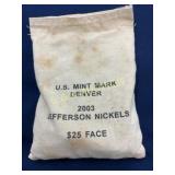 Unopened 2003 U.S. Mint Denver Jefferson Nickels $