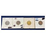 Set of 4 United States Indian Head Cents (1898, 18