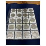 Set of 20 Eisenhower Dollars in Protective Sleeves