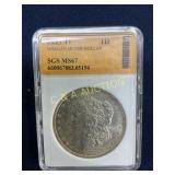1883-O Morgan Silver Dollar Graded SGS MS67