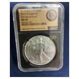 2019 Burnished Silver Eagle MS70 NGC Early Release