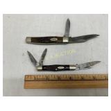 (2) CASE XX KNIVES DARK BROWN