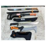 Lot of Six Outdoor Utility and Machete Tools by Fi
